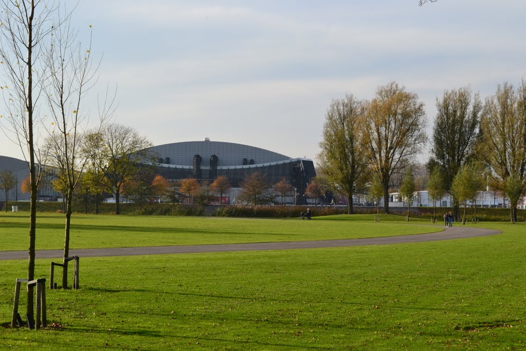 Zuiderpark with view on Exhibitioncenter Ahoy', Rotterdam by John Rotterdam