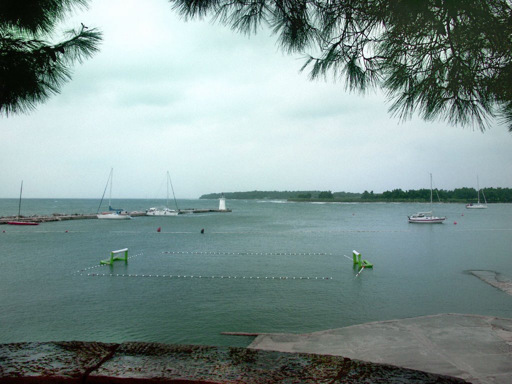 Novigrad, Hafen mit Wasserballfeld by Grüni sen.