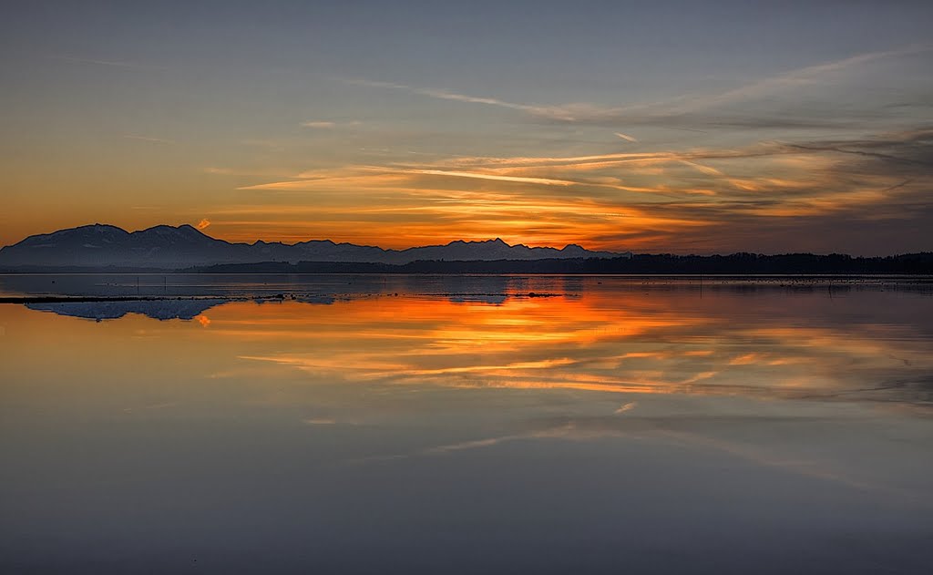 Abendstimmung am Bayrischen Meer by Johann Hartl