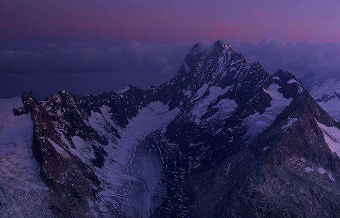 View from oberaarhorn summit before sunrise [www.jochendysli.ch] by jochen dysli