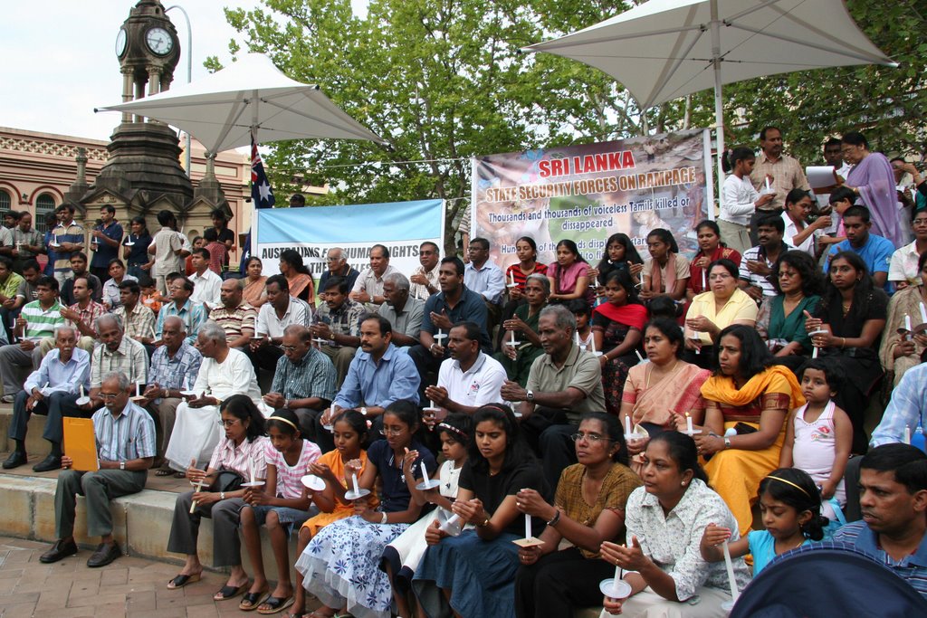 Peace Vigil for Sri Lanka held in Parramatta, Australia 2007 by Peacebuilders Intern…