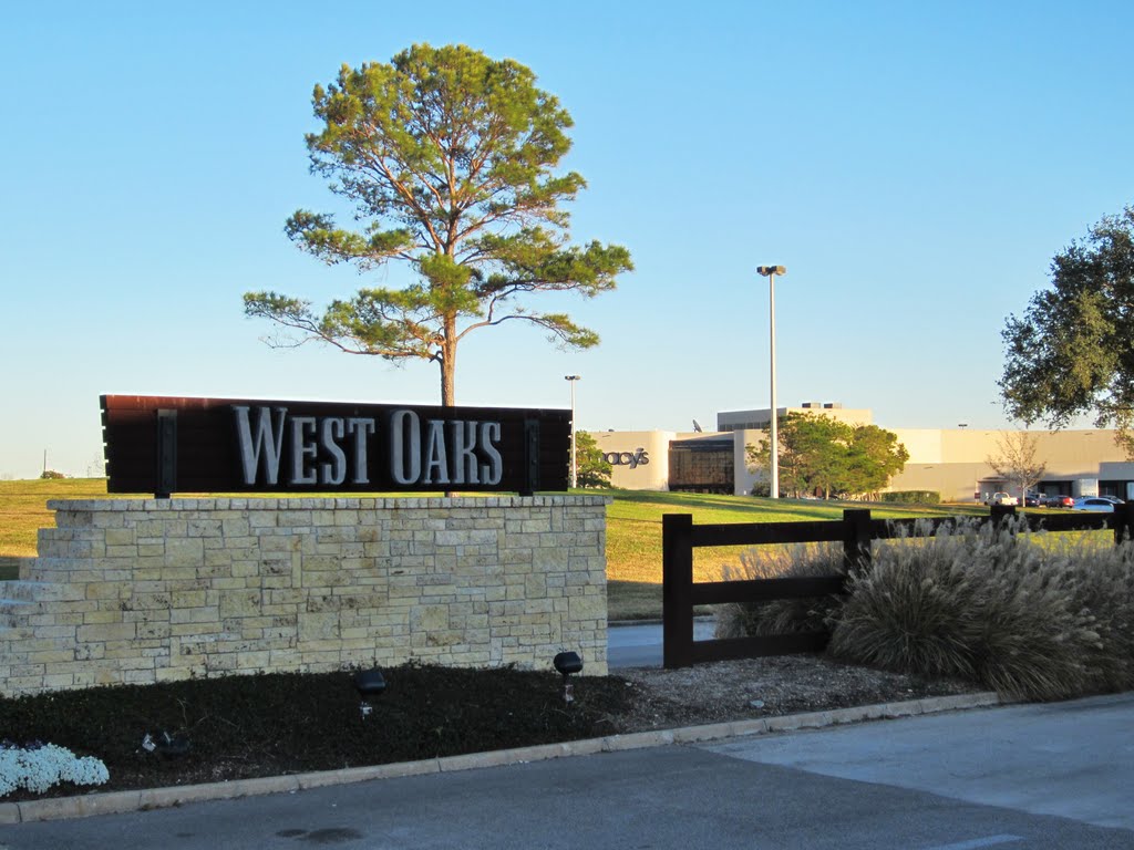 West Oaks Mall (entrance to parking lot on North side - Macy's Store in background) by WOLFGANG HOUSTON WEST