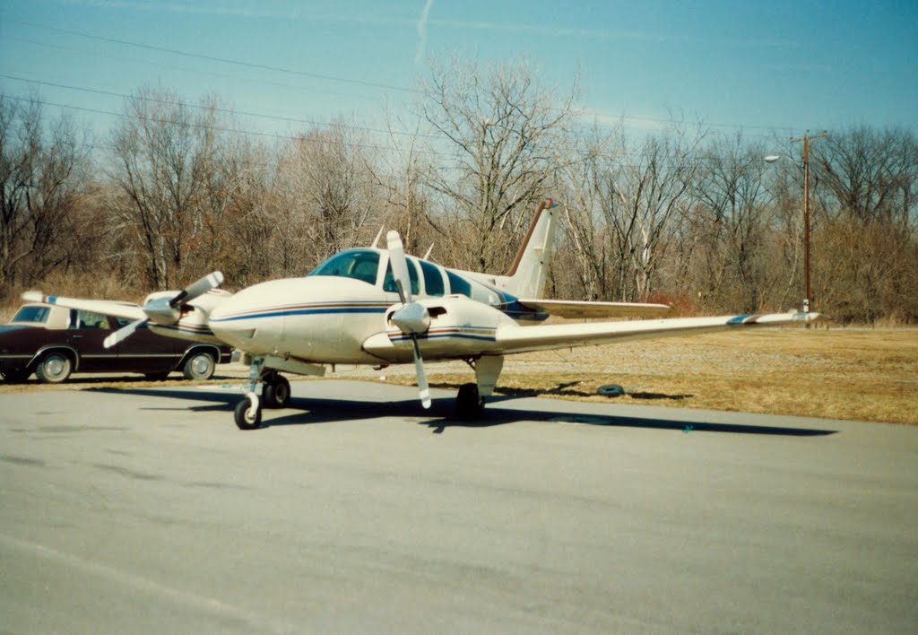 Beech B58 Baron parked at Dutchess County Airport, Poughkeepsie, NY by Scotch Canadian