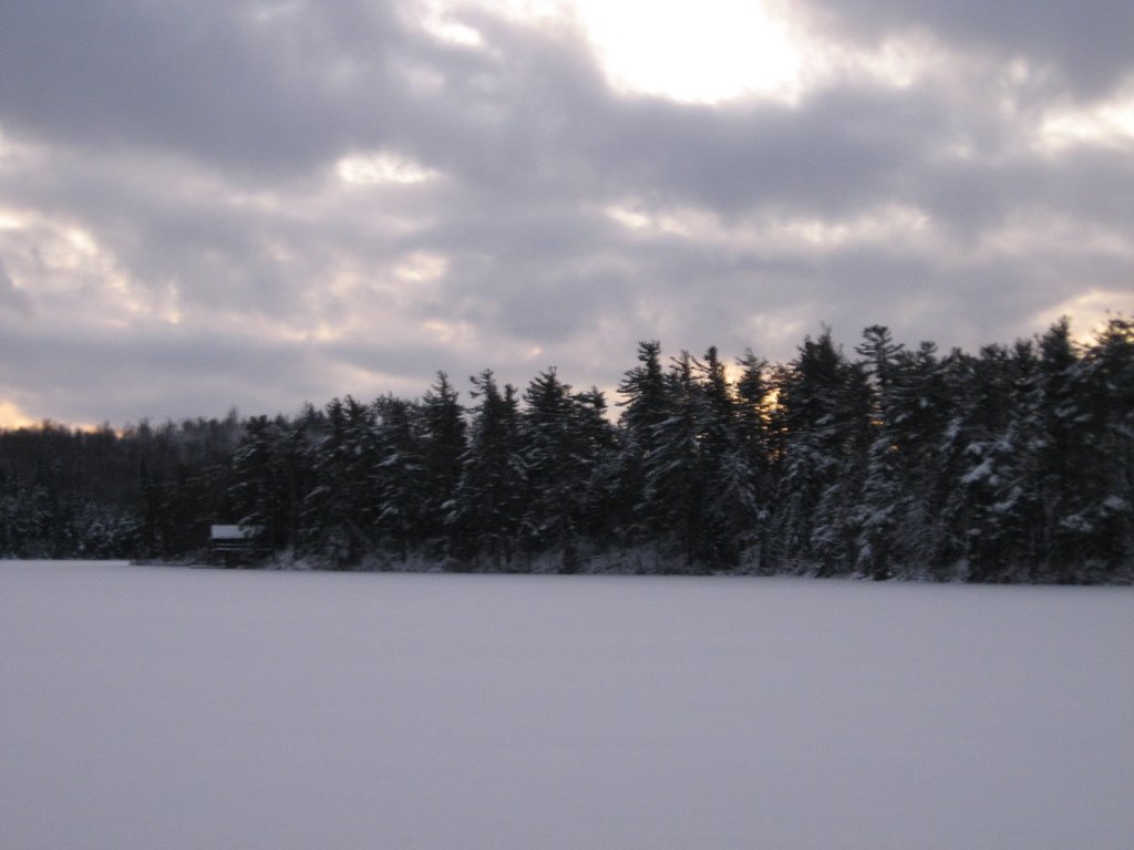 Loon Lake Frozen by Chris Sanfino