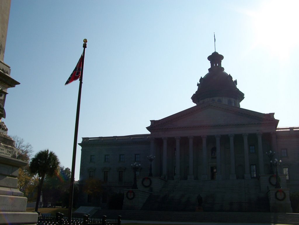 CSA Battle Flag & SC State Capitol - Columbia, SC by herdintheupstate