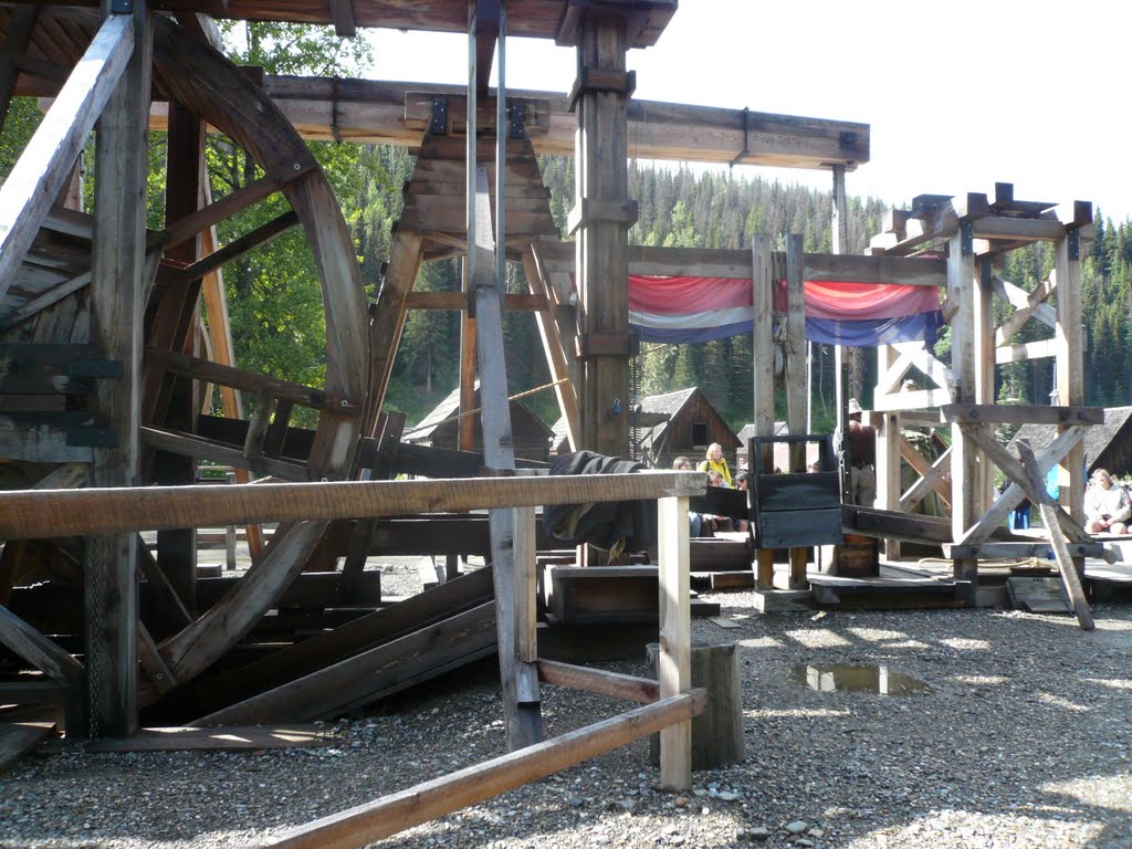 Water wheel for pump water out of mine shaft by Perry Melenka