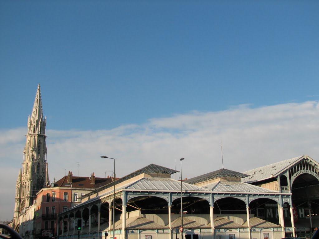 Église du Sacré-Cœur et Halles Centrales de Lille. France by BALADAR