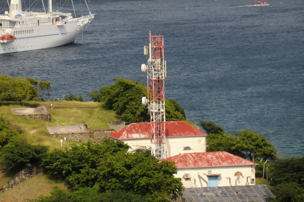 Anse du Bourg microwave communications tower - Terre-de-Haut, Iles des Saintes, near Guadeloupe by davidbroad