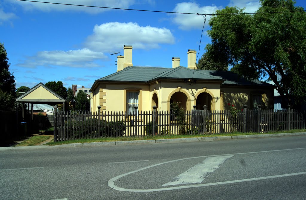 19th century cottages (2012). Believed to have been built by Thomas Allchin, who also built Sutton Grange, which can be seen in the distant background by Muzza from McCrae