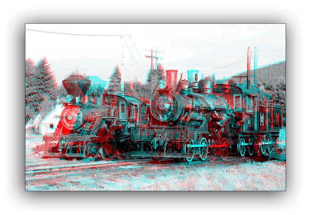 Locomotive anaglyph - 198307 by Larry Workman