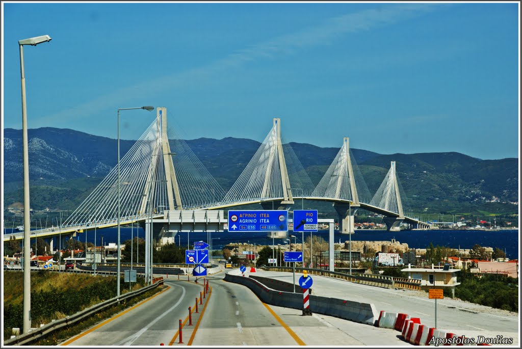 Peloponnese, W. Greece, Patra, Rio (Bridge of Rio-Antirrio) by Apostolos J. Doulias by Apostolos J. Doulias