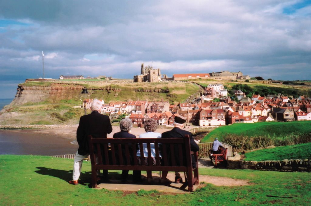 VIEW FROM WEST CLIFF. WHITBY by A.SKINNER