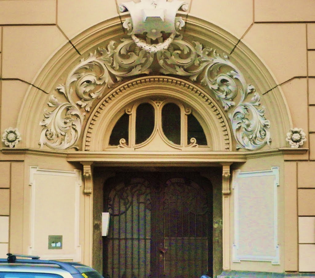 Hauseingang - elaborately decorated entrance to a town house by agkm