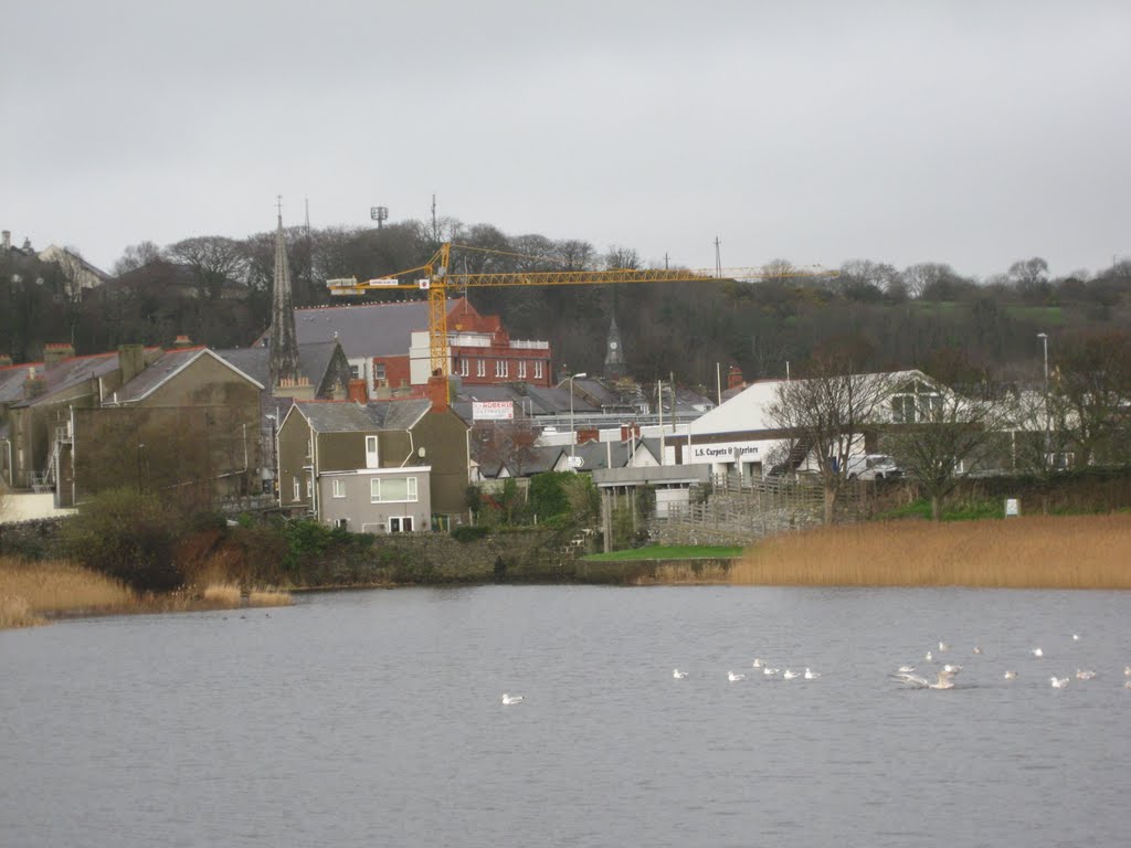 Pwllheli across inner harbour by Alan Refail