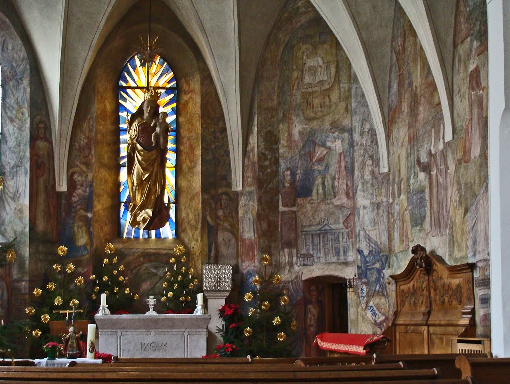 Ingolstadt Klosterkirche St. Johann im Gnadenthal Innenansicht mit Wandfresken by Contessa