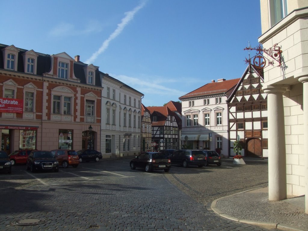 Perleberg, Market "Schuhmarkt" by Robert Krakow