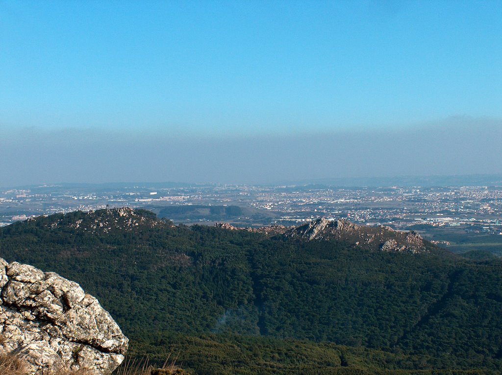 View from serra de sintra to estoril and lisboa by Erderwärmer