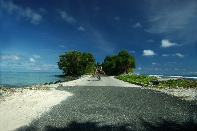 Skinny Atoll - Bike Ride - Funafuti Tuvalu by sailbillabong