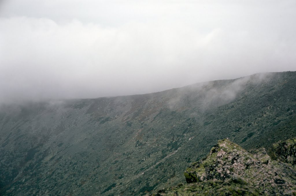 Approach to Baxter Peak, Katahdin Trip, Columbus Day Weekend 1970 by catemills