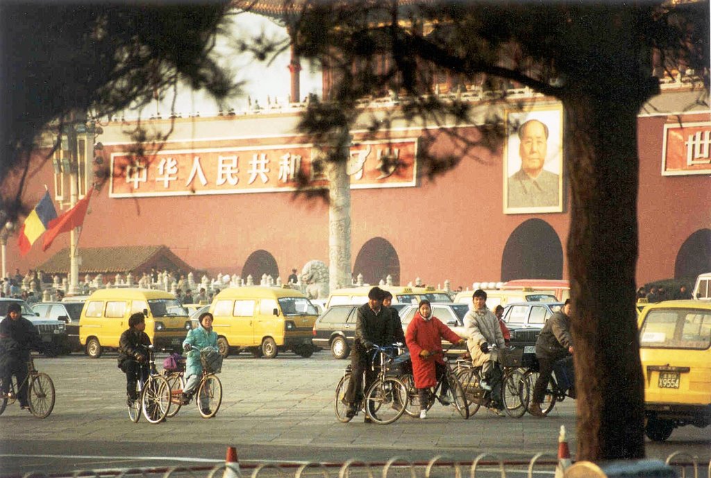 Bicycles in Beijing, at Tiananmen Square by Reynald.d.Chatillon