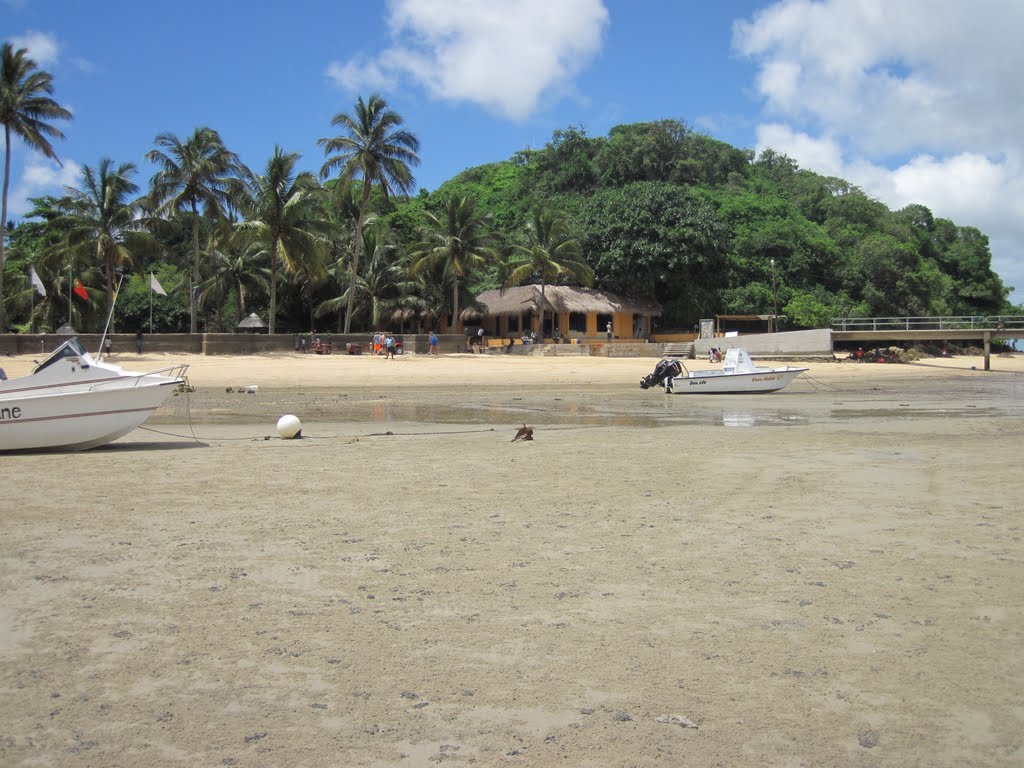 Entrance to hotel, low tide by Charles Vrey