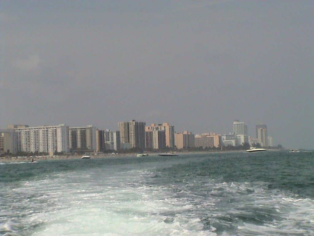 Miami Beach from the ocean 1 by ikecosta