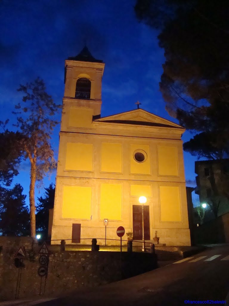 Crepuscolo invernale a Monte Colombo... la chiesa di San Martino (1783) by Francesco Balestri