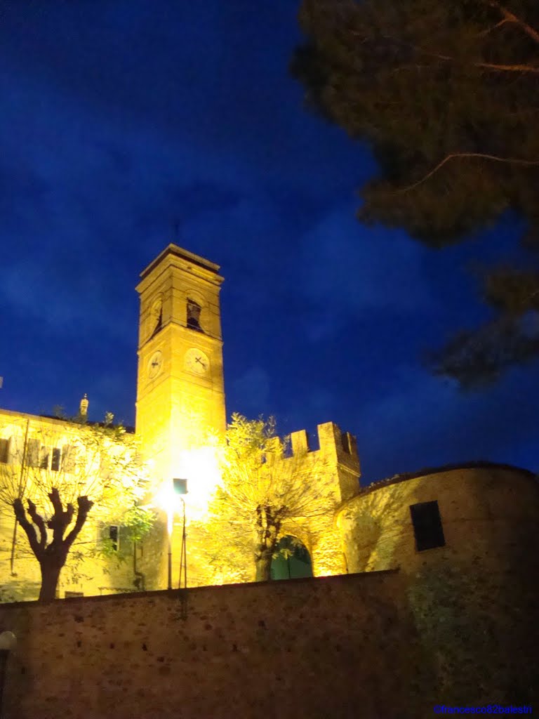 Crepuscolo invernale a Monte Colombo... il campanile del castello Malatestiano by Francesco Balestri