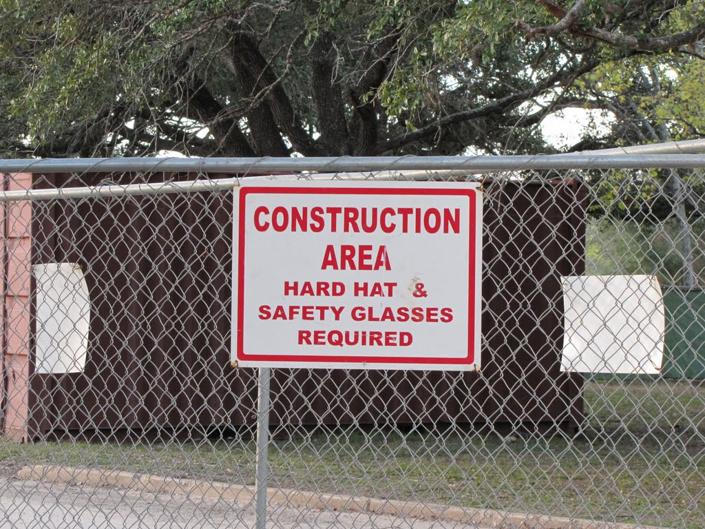 Hard Hat & Safety Glasses Mandatory on this construction site (sign) by WOLFGANG HOUSTON WEST