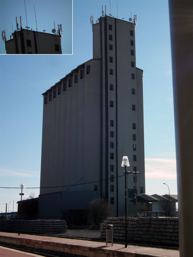 Silo de cereales y detalle de última planta by Gatoland