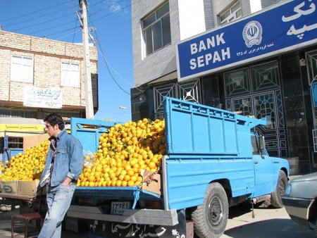 میوه فروش های نیسانی در میدان مدنی قروه درجزین by teznet.net