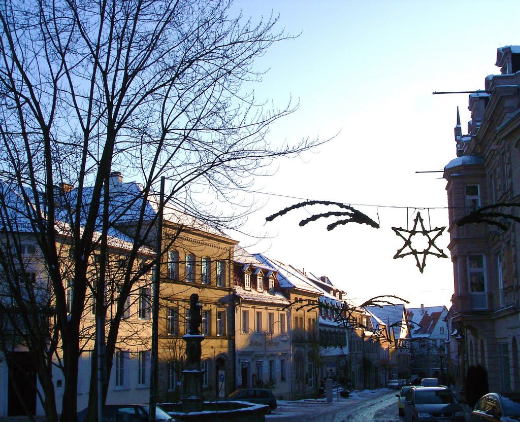 Kronach - Obere Stadt, Lucas-Cranach-Strasse weihnachtlich geschmückt - ** Kronach - Upper Town, Lucas Cranach road Christmassy adorned by bayernengel ( i ♥ panoramio - no views)