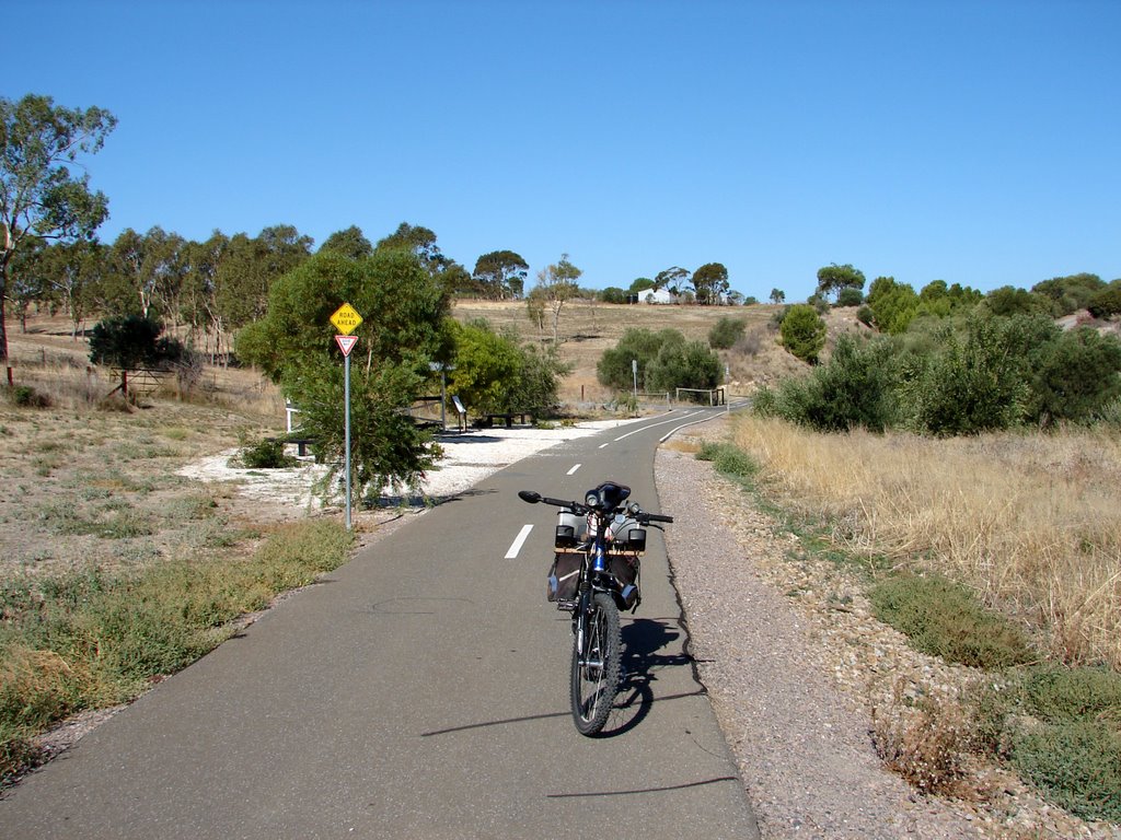 The main south bike track Pedler Road crossing by Kajaye