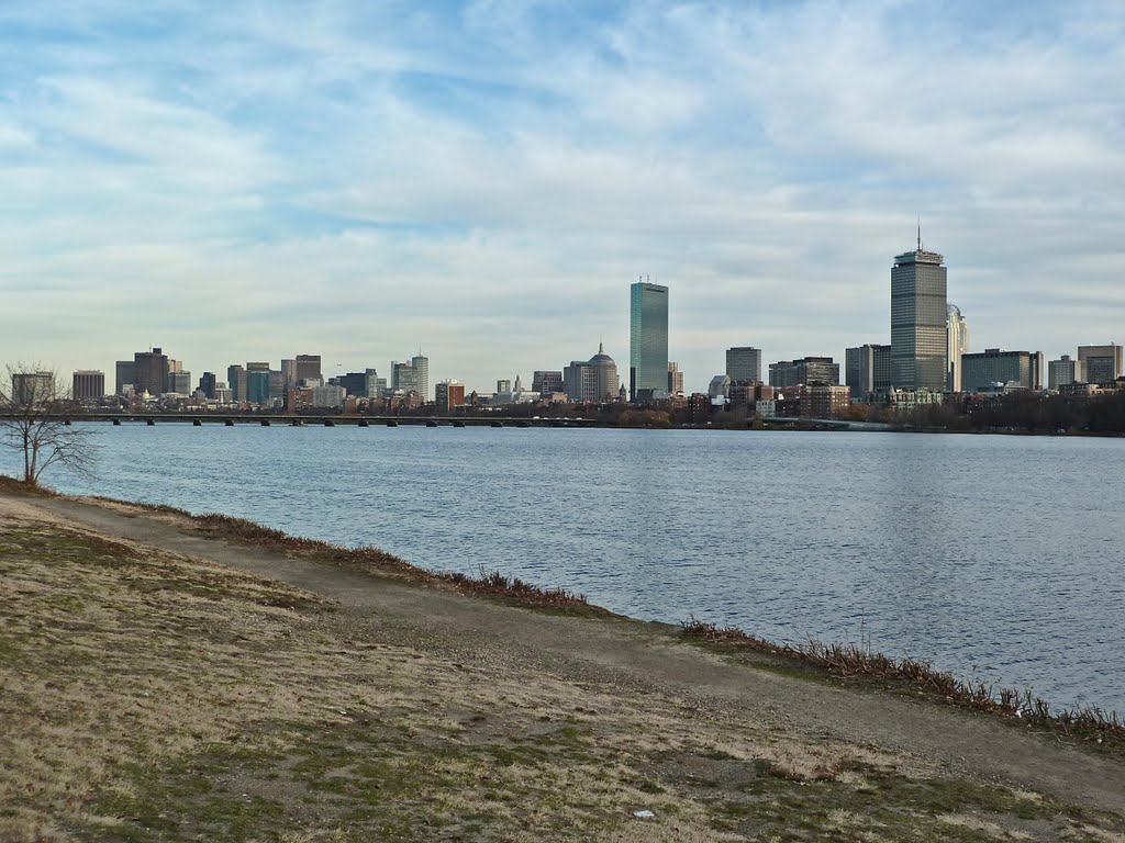 Boston Skyline from Cambridge by FGuertin