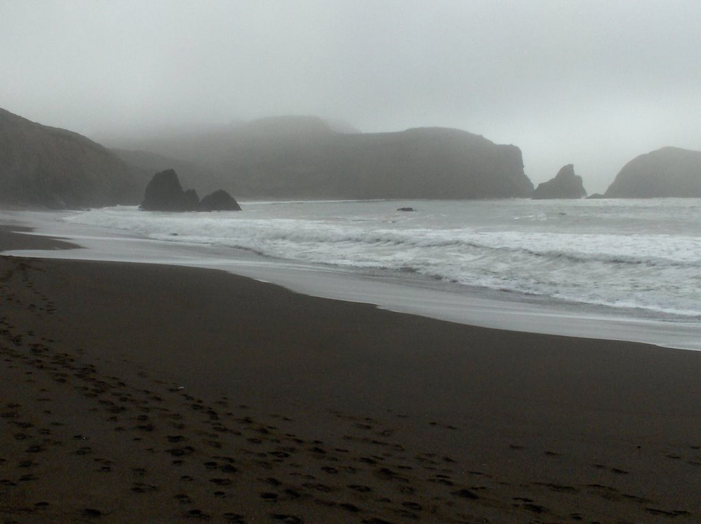 Fog on the Rodeo Beach by TomKov