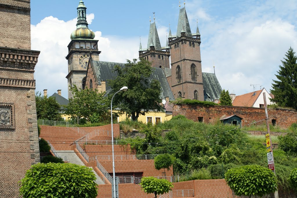 Hradec Králové, Katedrála sv. Ducha and White Tower by TripPinSee