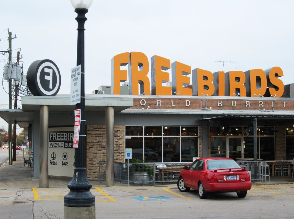 Freebirds Burrito's new look (different color lettering on roof) by Wolfgang Houston