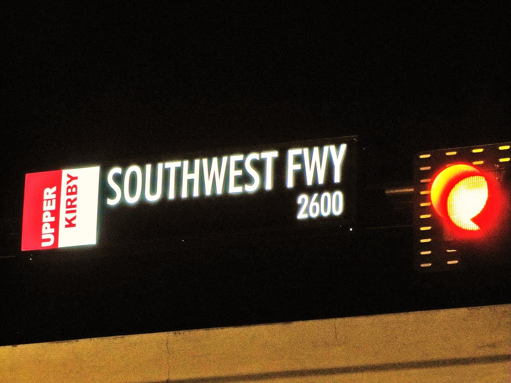 UPPER KIRBY: 2600 Southwest Freeway at Kirby (street sign at intersection) by Wolfgang Houston