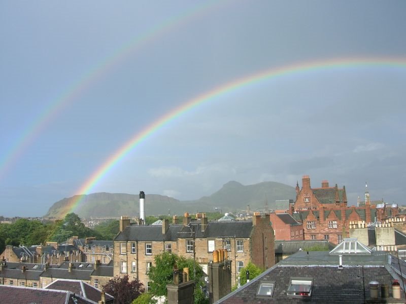 Rainbow over Edinburgh by Maneiro