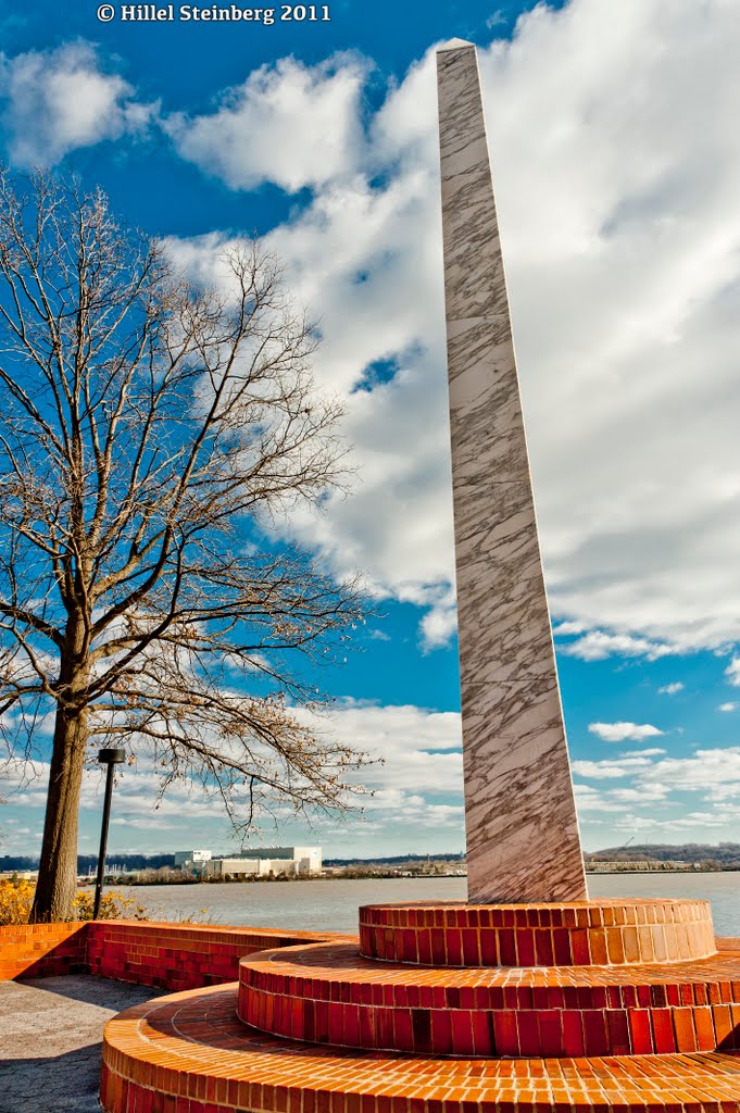 Canal Center Monument on the Potomac River, Alexandria Virginia, 2011 by © Hillel Steinberg