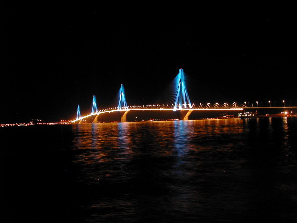 Rio - Antirio bridge night by BillyTherapy