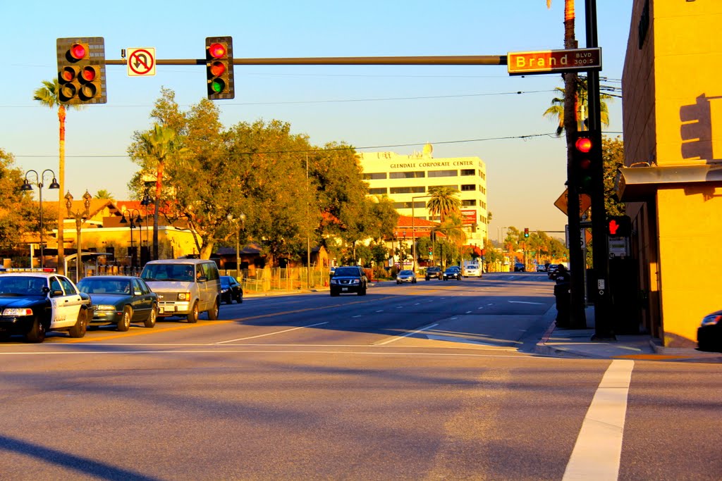 Looking east on Colorado Blvd. from Brand Blvd., Glendale, CA by MICHAEL  JIROCH  &  www.michaeljiroch.com