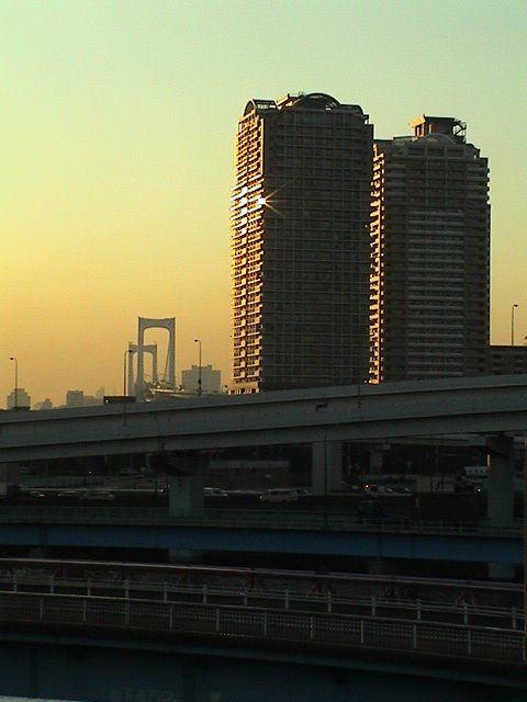 Tokyo - Odaiba - Sunset on Highways by Francesco Benazzi