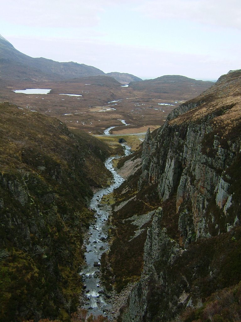 River near Quinag and Loch Glencoul by awhite