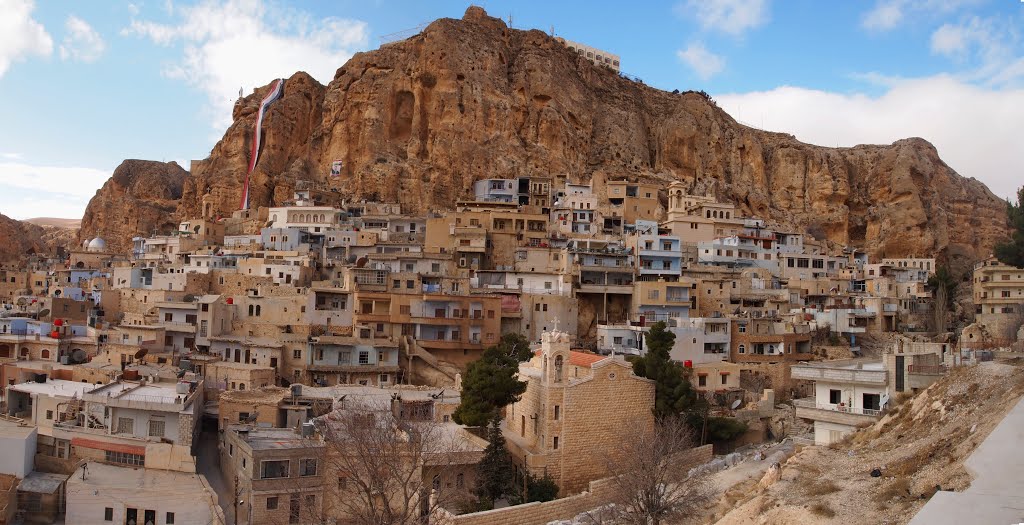 Panorama from Maaloula, Syria by Laura