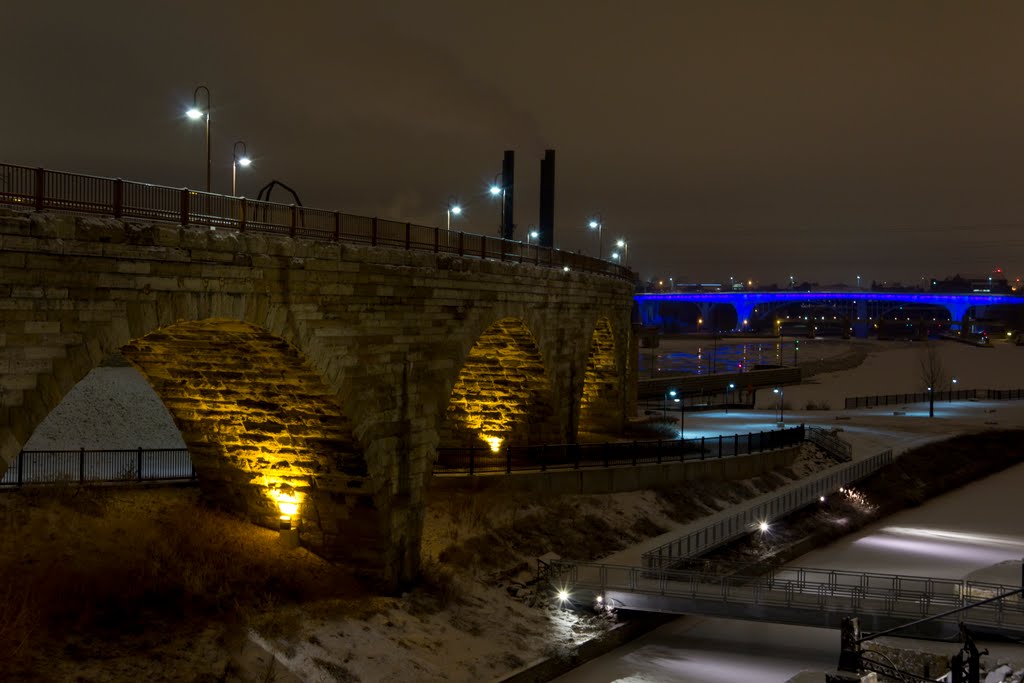 Stone Arch & I-35W Bridges by pspliff