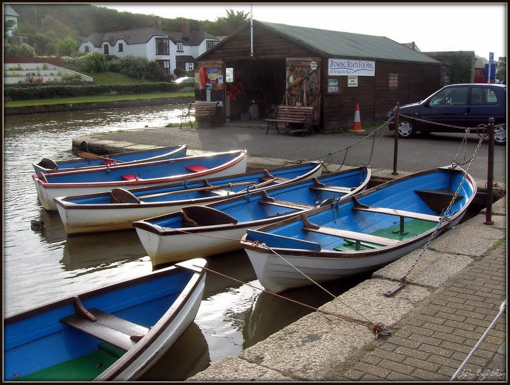 Rowing Boats for Hire on the Bude Canal by Grey Eagle Ray