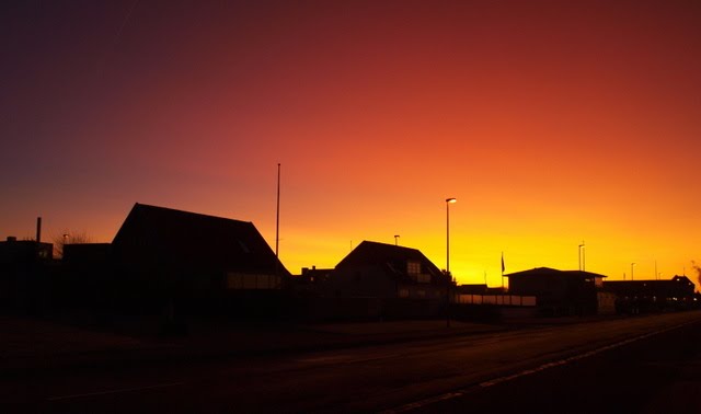 Solopgang over Hjerting Januar 2012 by anders jensen