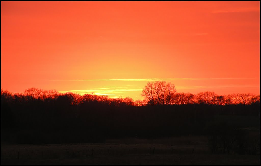 Winter sunset by Paul Michael Christensen