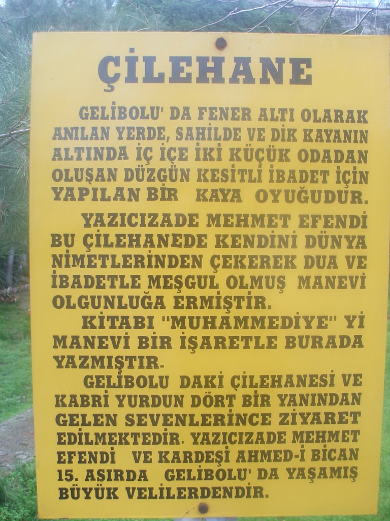 Çanakkale -Gelibolu -Çilehane Bilgisi by DilekKumas